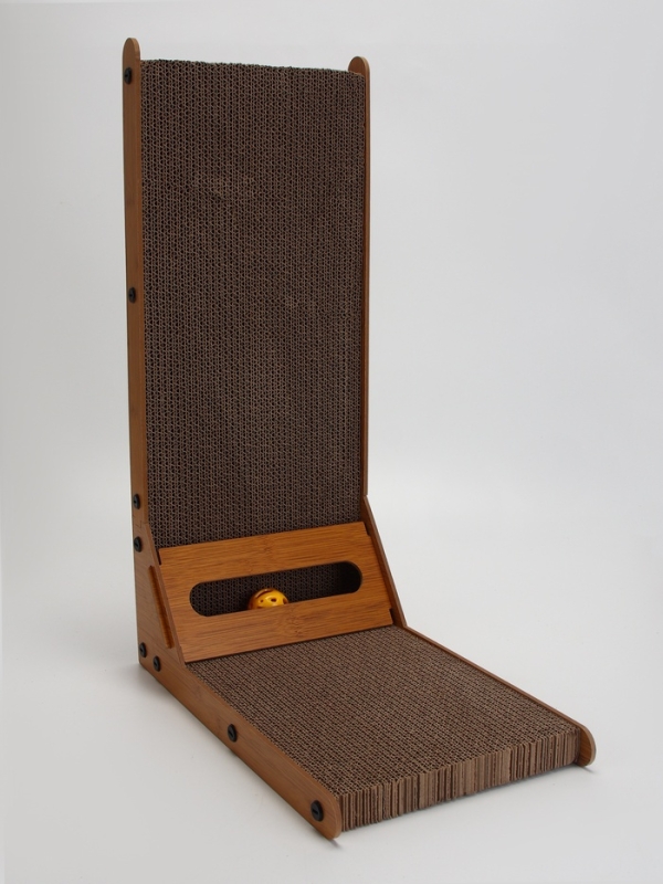 Когтеточка-лежанка "Пижон" из гофрокартона с кошачьей мятой "Хочу-Точу", 60 х 40 х 25 см