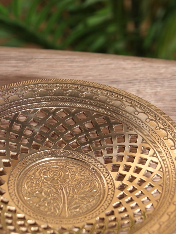 Блюдо сервировочное «Ажурное», латунь, 17×17×3 см Блюдо сервировочное «Ажурное», латунь, 17×17×3 см