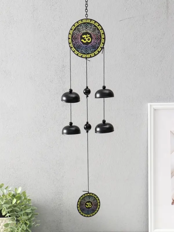 Музыка ветра металл "Ом (мантра)" 4 колокольчика 62х10х5 см