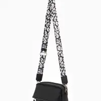 Сумка женская кросс-боди TEXTURA на молнии, 21&times;7&times;13 см, чёрная