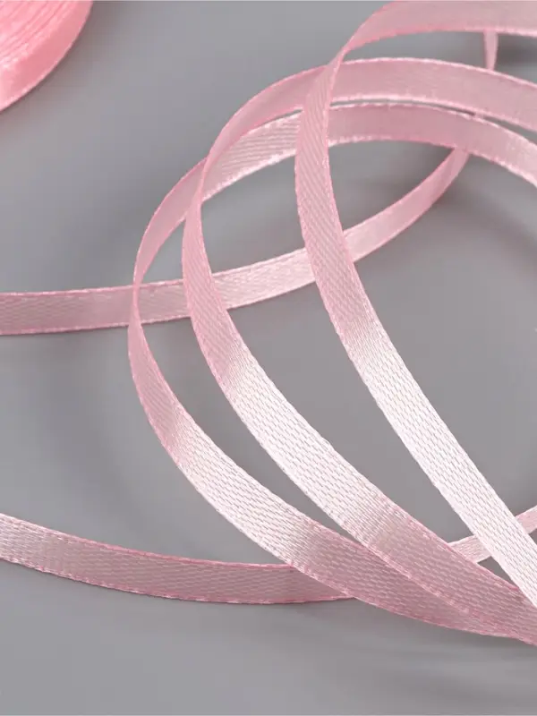 Лента атласная, 6 мм, 23±1 м, розовая №277 Лента атласная, 6 мм, 23±1 м, розовая №277