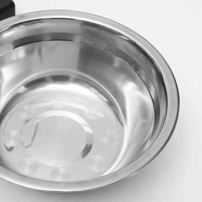 Подставка с мисками, 2&times;500 мл, высота 30 см, разборная, чёрная