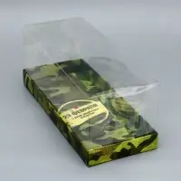 Коробка с прозрачной крышкой под рулет, &laquo;23 февраля&raquo;, 30&times;12&times;12 см