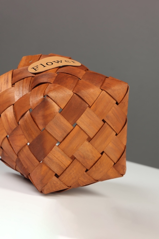 Набор корзин плетёных, 2 шт., 20×20×12 см, 16×16×10 см, ива, натуральный цвет