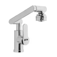 Смеситель для кухни ZEIN Z3707, регулируемый излив высотой 25 см, аэратор 2 режима, хром