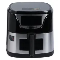 Аэрогриль BRAYER 2037BR,1500Вт,5л,7 программ,200&deg;С, LCD-дисплей таймер,решетка,черно-серый