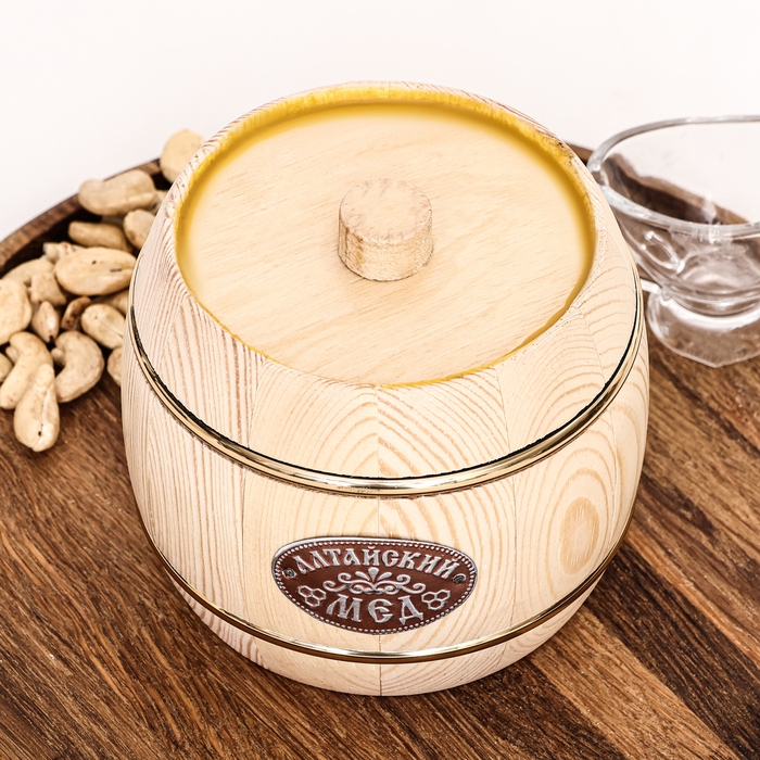 Мёд Алтайский Мёд Алтайский "Разнотравье", натуральный цветочный бочка, 1 кг