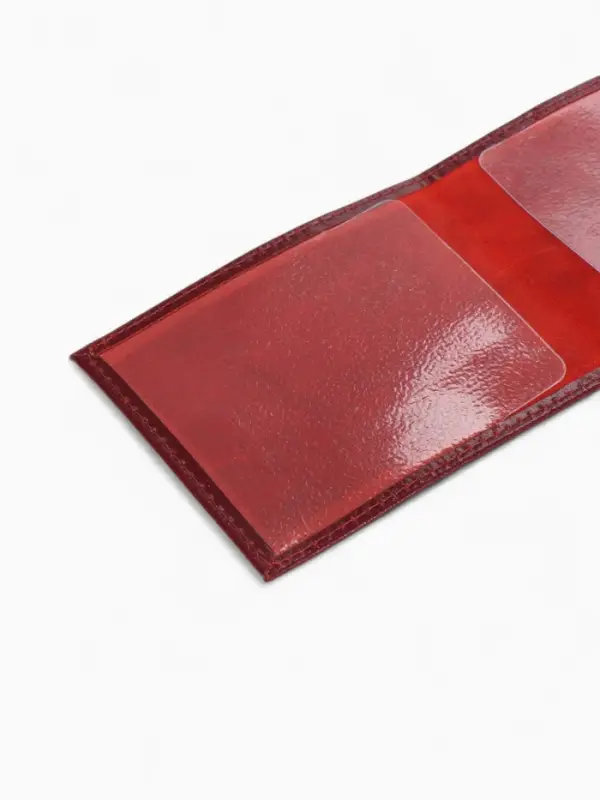 Обложка для удостоверения &laquo;Ветеран боевых действий&raquo;, натуральная кожа, бордовая