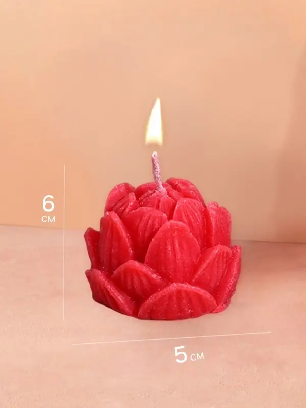 Свеча фигурная формовая &laquo;Лотос&raquo;, 5&times;5&times;6 см, соевый воск