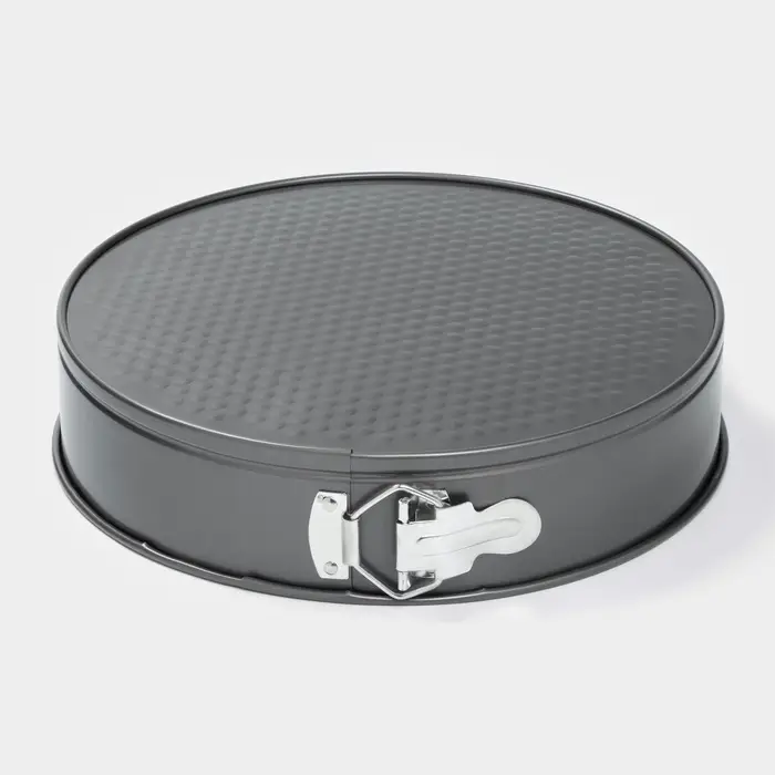 Набор форм для выпечки Доляна &laquo;Элин. Круг&raquo;, 3 предмета: d=24/26/28 см, съёмное дно, антипригарное покрытие, чёрный