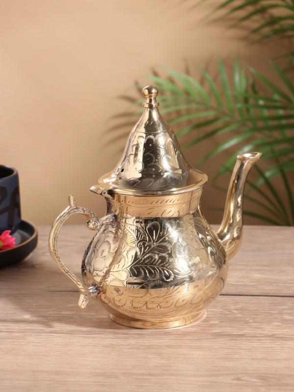 Чайник Чайник "Цветочные узоры" латунь, 600 мл