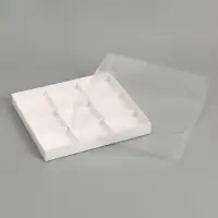 Коробка для муссовых пирожных 9 штук 30&times;30&times;8, Белый