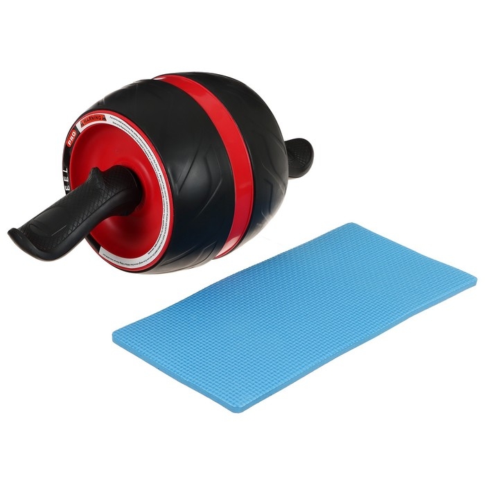 Ролик для пресса ONLYTOP, 40х19х19 см, с ковриком, цвет красный Ролик для пресса ONLYTOP, 40х19х19 см, с ковриком, цвет красный