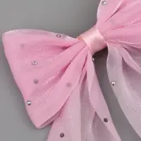 Бант для волос на заколке, розовый, 2 штуки, &laquo;Кошечка&raquo;