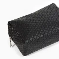 Косметичка дор Плетенка, 16*5*10, отдел на молнии, черный