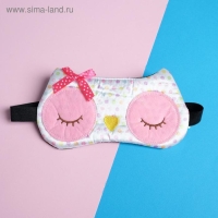 Маска для сна SVOBODA VOLI «Сова», розовая