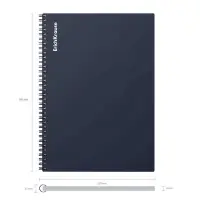 Тетрадь на спирали ErichKrause. Classic А4, 60 листов, в клетку, пластиковая обложка, блок офсет, МИКС