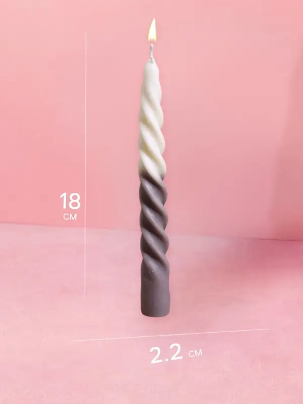 Свеча витая 2,2х2,2х18 см, соевый воск МИКС Свеча витая 2,2х2,2х18 см, соевый воск МИКС