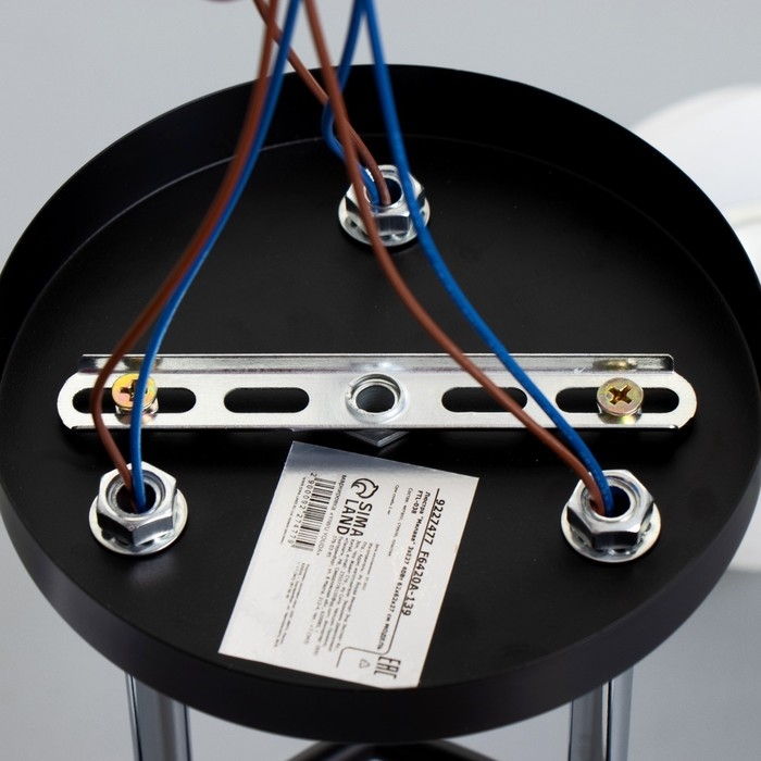 Люстра Люстра "Милава" 3хЕ27 40Вт чёрно-хромовый 62х62х27 см BayerLux