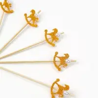 Шпажки "Лошадка" золотая, набор 6 шт.