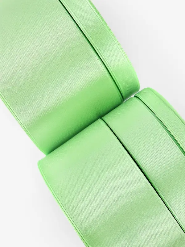 Атласная лента, набор 5 шт., 6/10/20/40/50 мм, 23&plusmn;1 м, нежно-зелёная №181