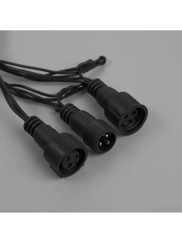 Гирлянда &laquo;Нить&raquo; 10 м, IP44, УМС, тёмная нить, 100 LED, свечение синее, мерцание белым, 220 В