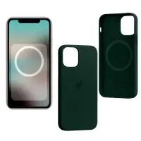 Чехол iPh 12/12 Pro Silicon Case 100% ORG Cyprus Green (MagSafe + анимация NFC) c LOGO