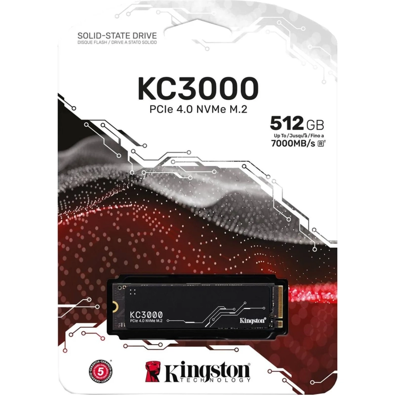 SSD накопитель Kingston KC3000 512ГБ, M.2 2280, PCI-E4.0 x4(SKC3000S/512G)