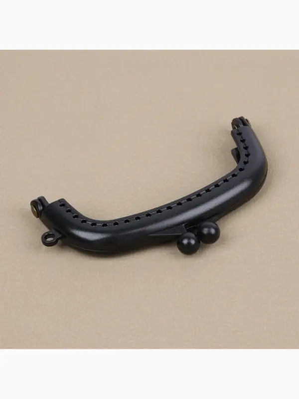 Фермуар пришивной, 9&times;5.5 см, чёрный