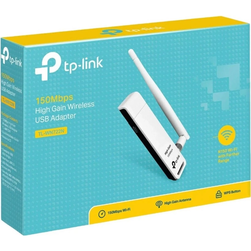 Сетевой адаптер WiFi TP-Link TL-WN722N USB 2.0