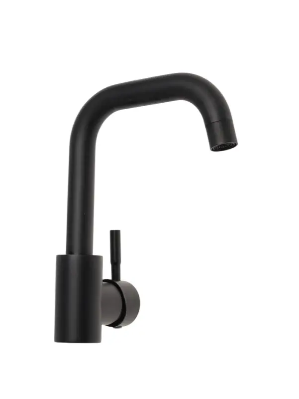 Смеситель для раковины ZEIN Z2508, короткий излив, картридж 40 мм, нержавеющая сталь, черный