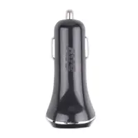 USB автомобильное зарядное устройство AVS 2 порта UC-322 (2,4А, черный) (Black Edition)