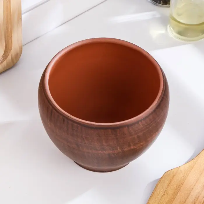 Горшок для жаркого &laquo;Гладкий&raquo;, 550 мл, 10&times;12 см, красная глина