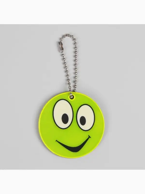 Светоотражающий элемент &laquo;Смайлик&raquo;, двусторонний, d=5.3 см, жёлтый