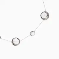 Браслет на леске "Капля росы", цвет былй в серебре