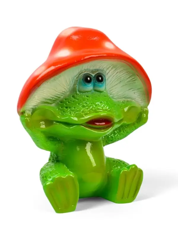 Садовая фигура из гипса &laquo;Лягушка улыбка под мухомором&raquo;, 27.5&times;12&times;23.5 см