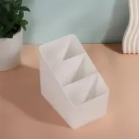 Органайзер для хранения &laquo;WHITE&raquo;, 3 секции, 14.5&times;9&times;13 см, белый
