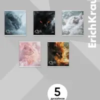 Тетрадь 48 листов в клетку ErichKrause Cloudy Cats, МИКС