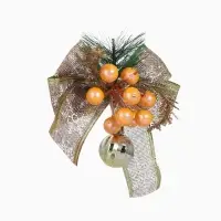 Ёлочные игрушки 2 шт. &laquo;Зимнее волшебство. Композиция на бантике&raquo; пластик, ягодки, 13&times;15 см