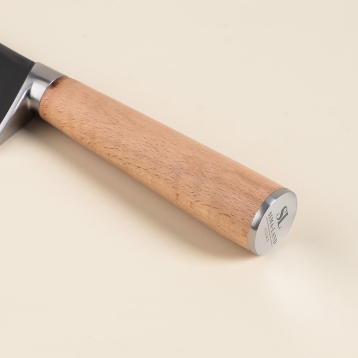 Нож кухонный шеф SL Home «Калабрия», нержавеющая сталь, 20,5 см, бежевый Нож кухонный шеф SL Home «Калабрия», нержавеющая сталь, 20,5 см, бежевый