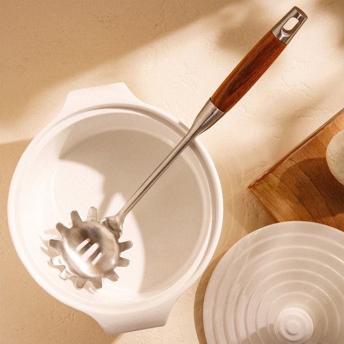 Ложка для спагетти Sima-Land Home 34х8,5 см, Рустик, цвет серебряный Ложка для спагетти Sima-Land Home 34х8,5 см, Рустик, цвет серебряный