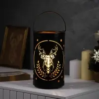 Светодиодная фигура &laquo;Величавый олень&raquo;, 12.3&times;21 см, 1 LED, от батареек АААх3, свечение тёплое белое