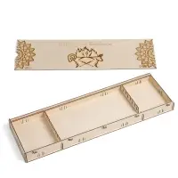 Коробка для набора барбекю, 74&times;23&times;5 см, деревянная, прямоугольная