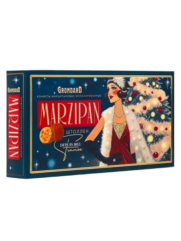 Конфеты неглазированные с корпусом из марципановой массы "Штоллен" 1/120 (НГ2026)