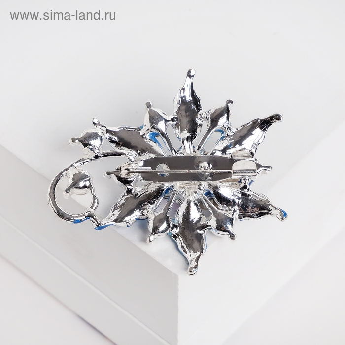 Брошь «Цветочек» сказочный, цветная в серебре Брошь «Цветочек» сказочный, цветная в серебре