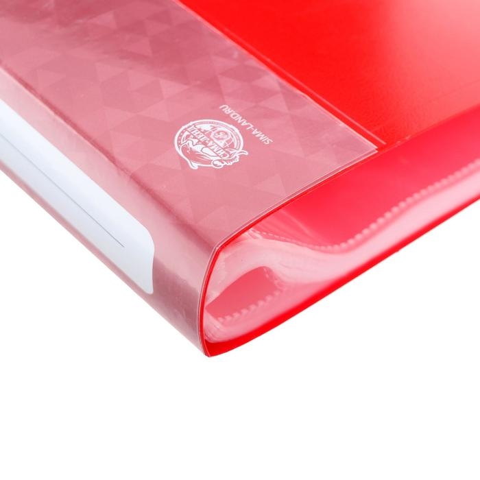 Папка с 80 вкладышами А4, 700 мкм, Calligrata, карман на корешке, красная Папка с 80 вкладышами А4, 700 мкм, Calligrata, карман на корешке, красная