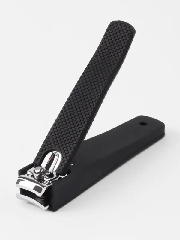 Кусачки книпсер педикюрные, силиконовая ручка, 8.2&times;2 см, чёрные