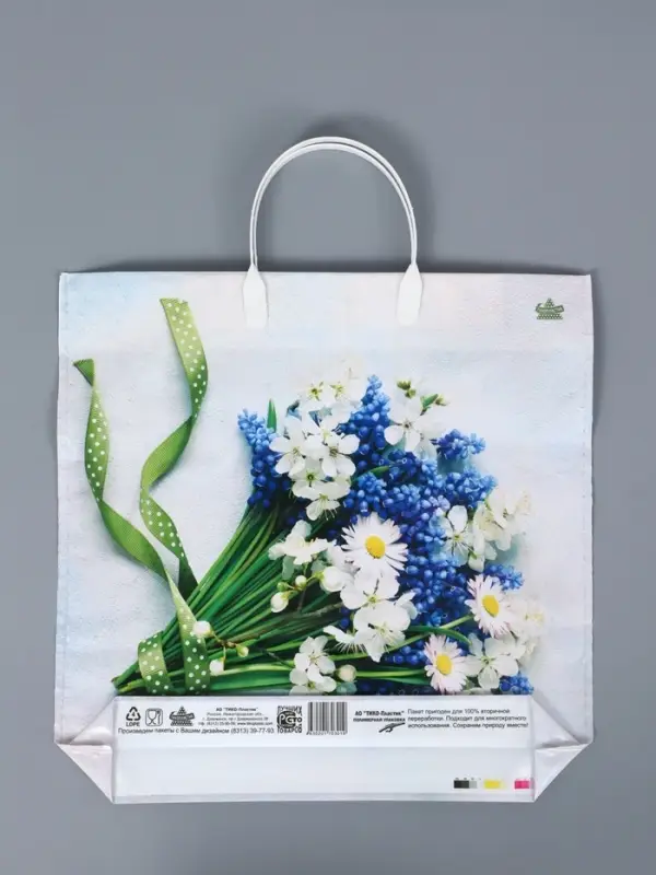 Пакет Лирический- пластиковая ручка  36 х 37 см 100 мкм