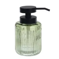 Диспенсер для жидкого мыла тм VETTA Ингрид, 320мл, стекло, зеленый, 8x8x14,5см