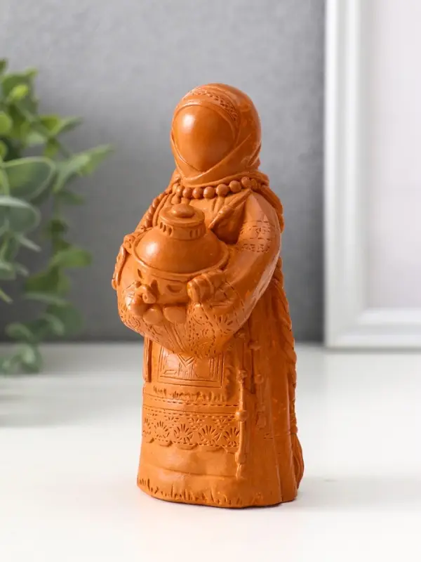 Фигура «Берегиня Дуняша», 13×6×6 см, красная глина